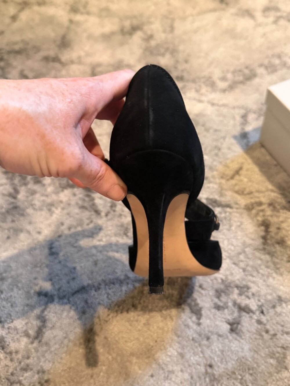 Beautiful Manolo Blahnik Heels in Black Suede - Picture 9 of 12